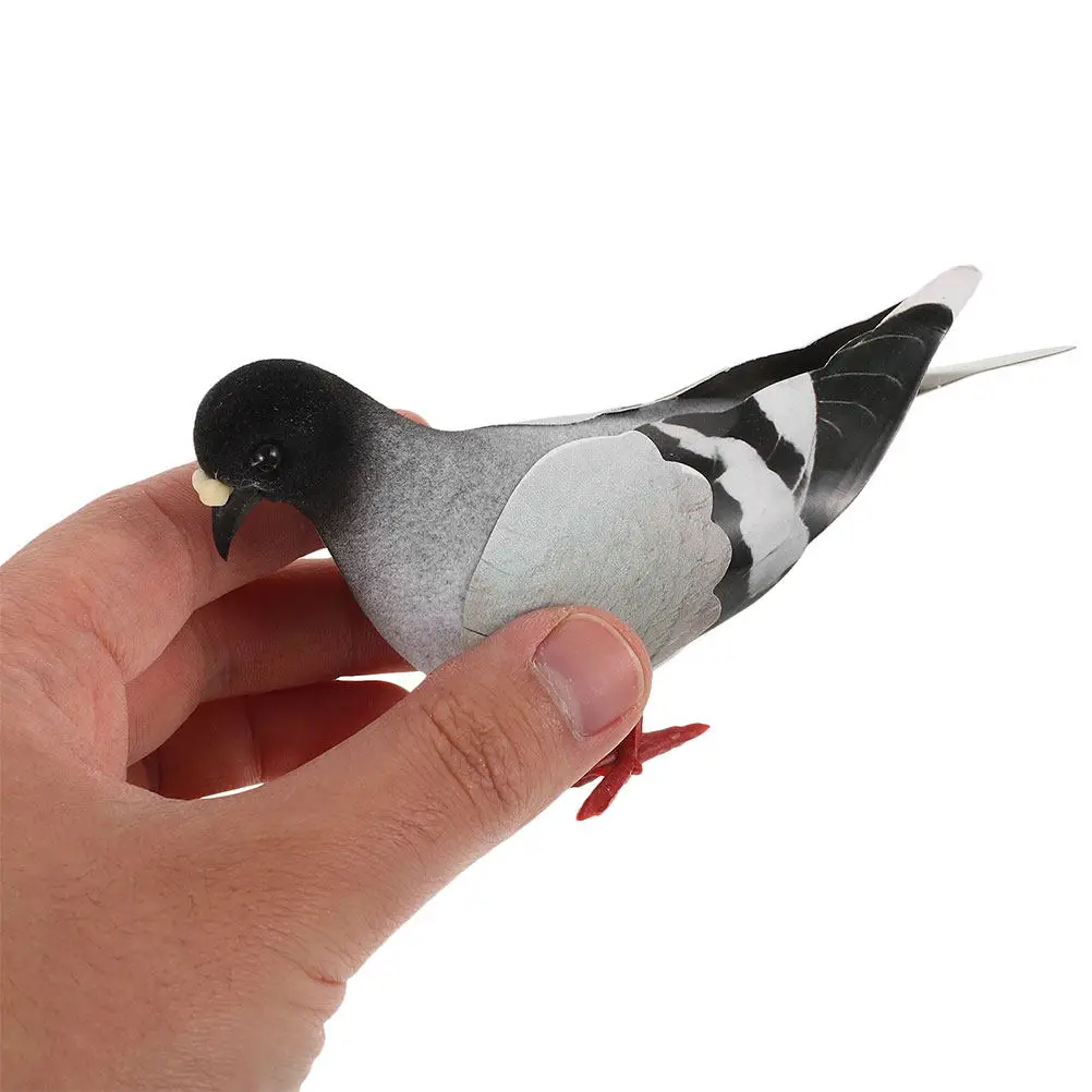 2Pcs Lifelike Artificial Plume Pigeon Garden Statue Outdoor Lawn Decor Foam Dove Ornament Photo Prop Landscape Decoration