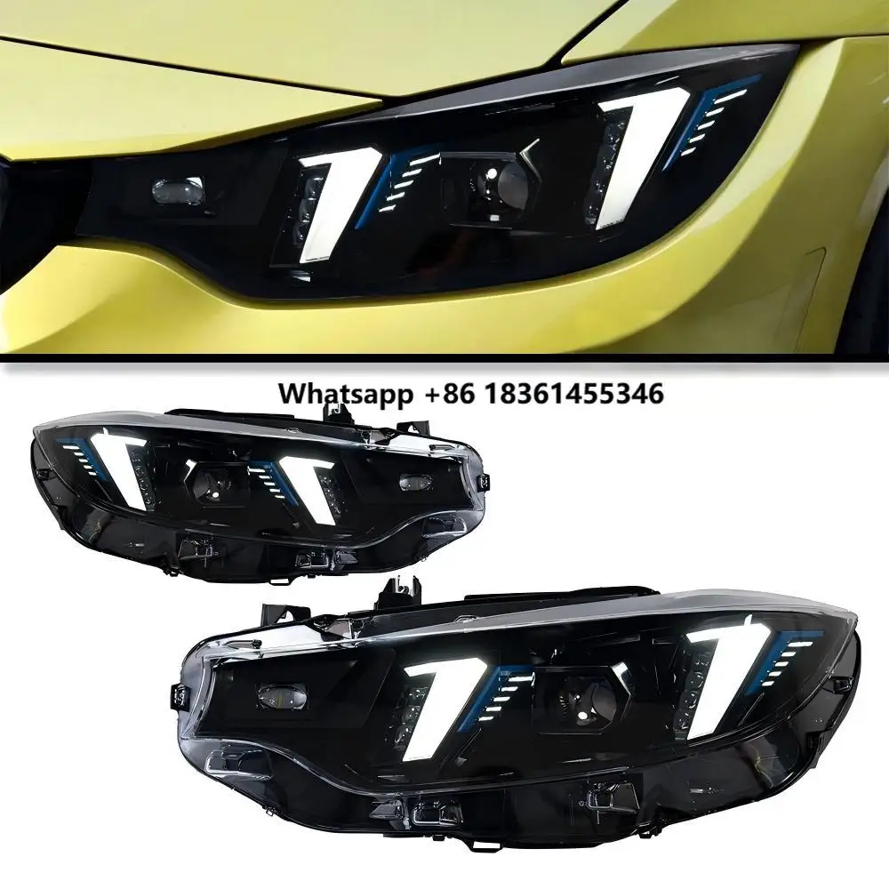 

New Design Snake Eye Style Headlight for 4 Series F32 F36 F82 LED Head Lamp 2013-2019 Yellow and White DRL Head Light