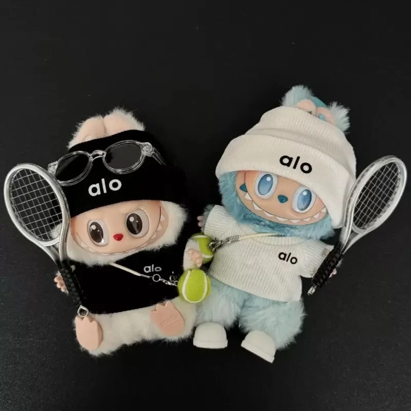 

Hot Labubu Bunny Doll alo Accessories with Knitted Clothes Labubu Tennis Sports Set Sweater for Toy Collectors LABUBU Clothes