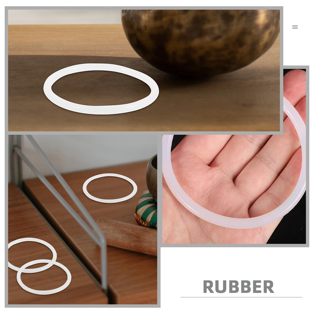 

3pcs Sound Bowl Rubber O Rings For Crystal Singing Bowl Durable Cushion Easy Clean Decoration Home Office Chimes Musical