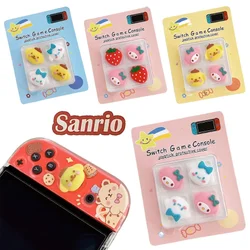 4pcs/box Sanrio Melody Cover for Nintendo Switch NS Lite OLED Stick Grip Cap Joystick Cover Controller Gamepad Thumbstick Case