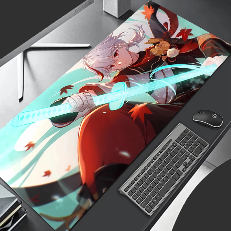 Large Mouse Pad Gamer Keyboard Pad Genshin Impact Kaedehara Kazuha Mousepad Pc Computer Desk Mat Gaming Pad Mouse Mats For CS GO