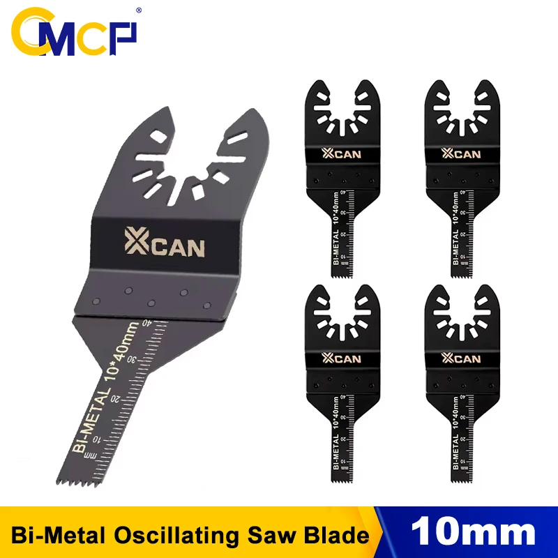 CMCP 1/2/5/10 Stück Multifunktions-Oszillierende Sägeblätter 10mm Bi-Metall Präzisions-Sägeblätter Multitool-Klingen für Metall Holz Kunststoff