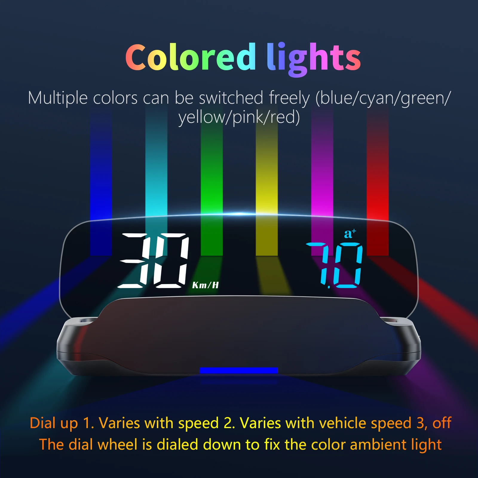 

OBD2 HUD C7B Car Speed Projector Mirror Driving On-board HUD Head Up Display Computer Auto Electronic Accessories Speedometer