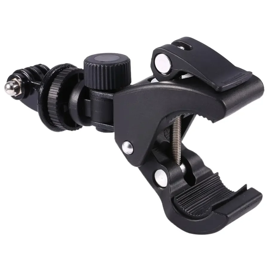 GloryStar-Pince de guidon pour vélo et moto, support de caméra, adaptateur de trépied pour Gopro fore1 2 3 + 4, couleur noire