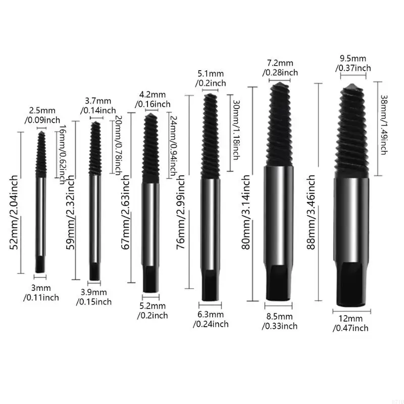 5/6pcs Vint Extractor Center Drill Bit Bit Guide Set Broken поврежденный болт снятие 37JD