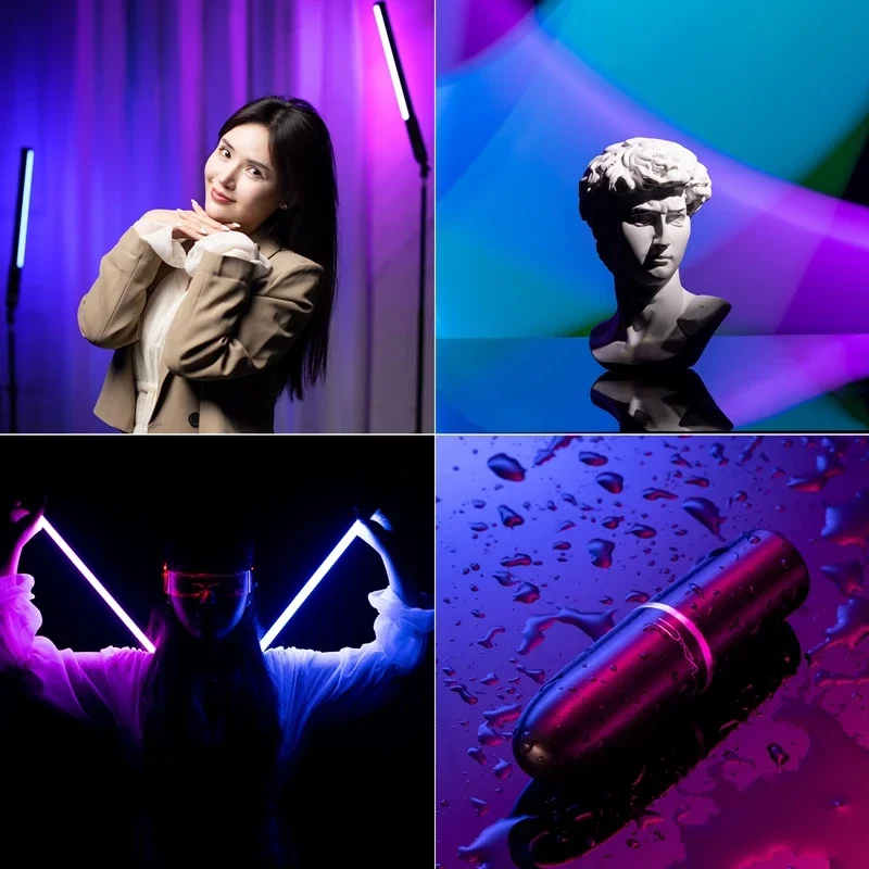 オリジナル Ulanzi VL119 RGB ハンドヘルドライトワンド 2500-9000K 調光可能な軽量 50 センチメートル RGB ライト充電式写真撮影照明