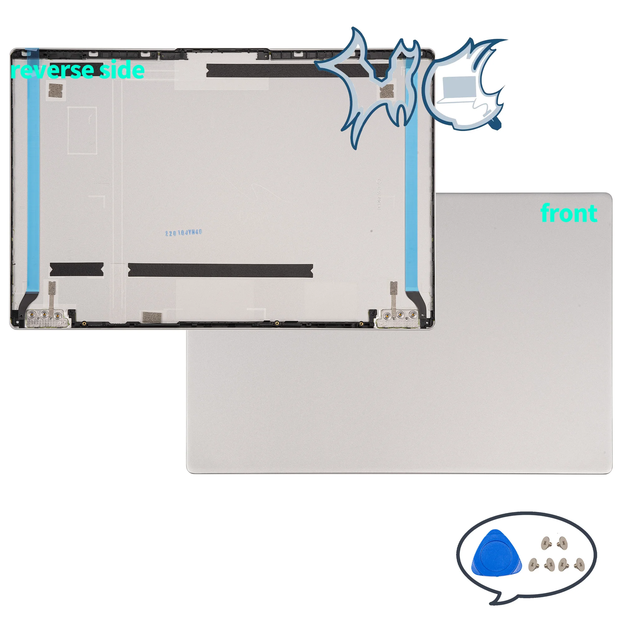Imagem -03 - Laptop Tampa Traseira para Ideapad 14are05 14itl05 14alc05 14iil05 Lcd Moldura Tampa da Dobradiça Peças do Portátil Substituir Novo