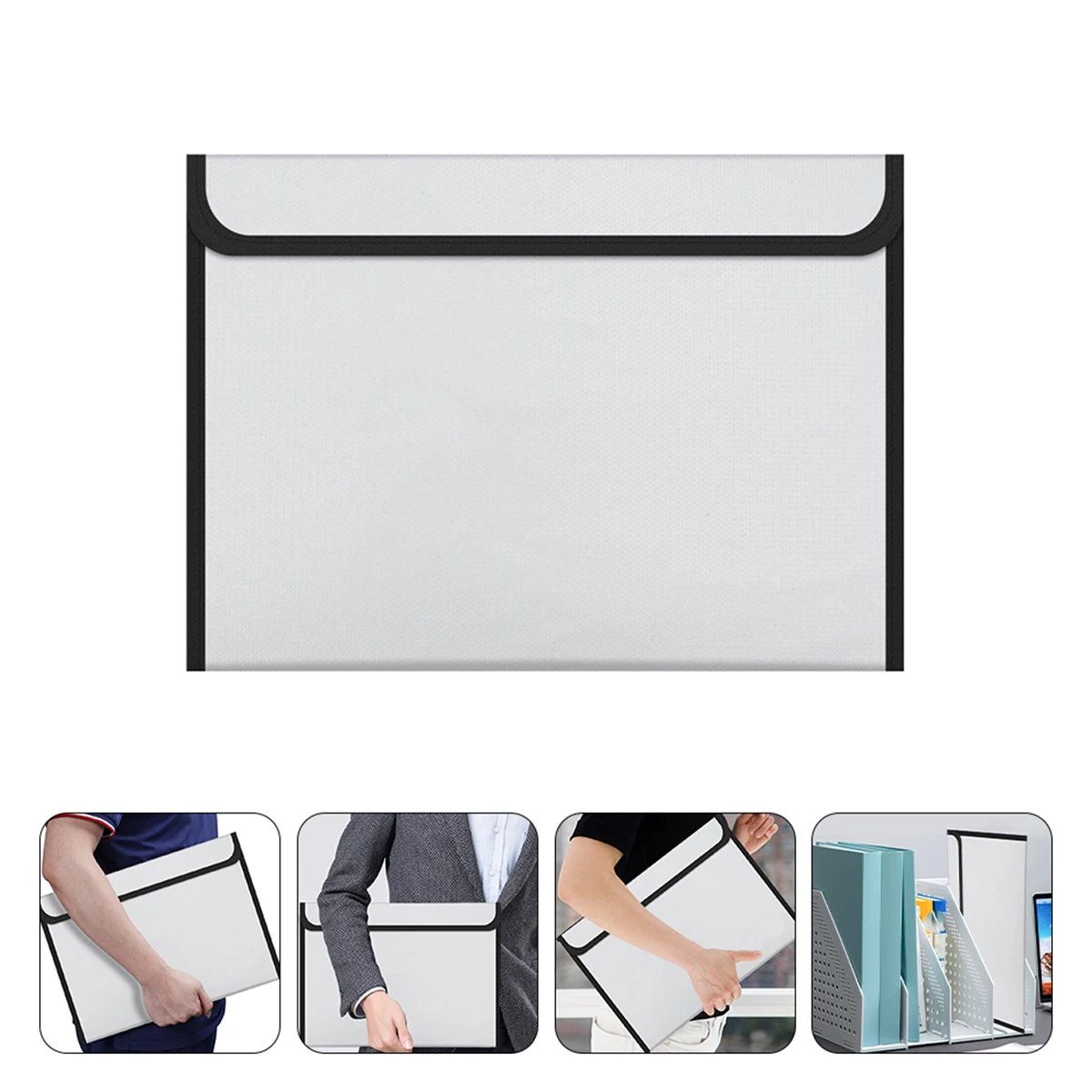

Fireproof Document Case Waterproof and File Bag Storage Documents Safe Light Grey