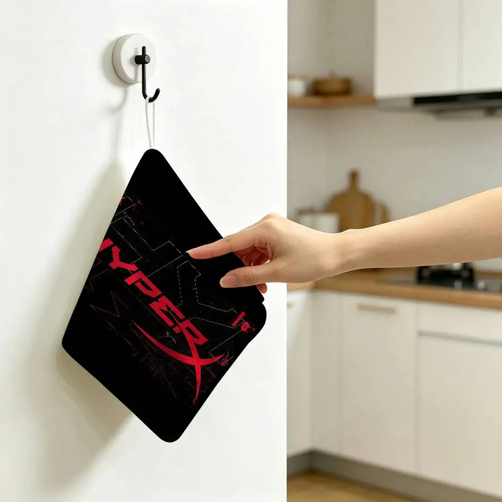 HyperX Polyester Cotton Hand Wiping Towel, Hanging Towel, Quick Dry for Kitchen Bathroom Daily Supplies 2