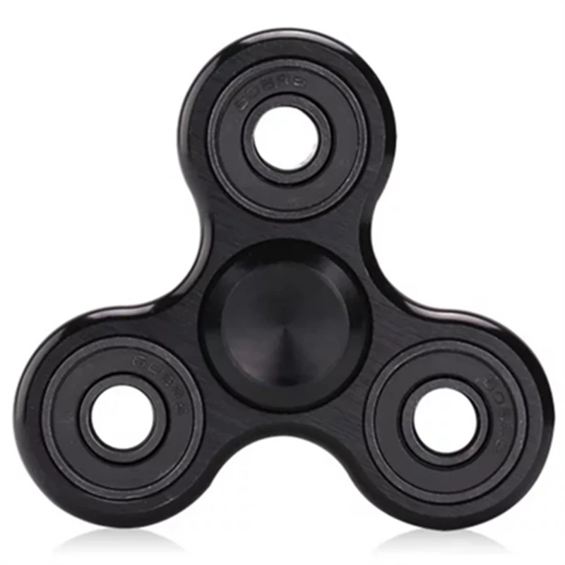 70mm Triangle Finger Aluminum Alloy Metal Spinner No Box R188 Bearing Turn for 3-4 Minutes Child Toys Decompression Toy Spinner