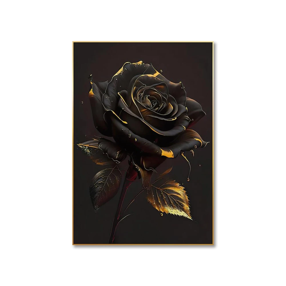 Floating Frame Painting, Fashion Pop Art Rose Wall Decorative Painting Framed Decorative Painting