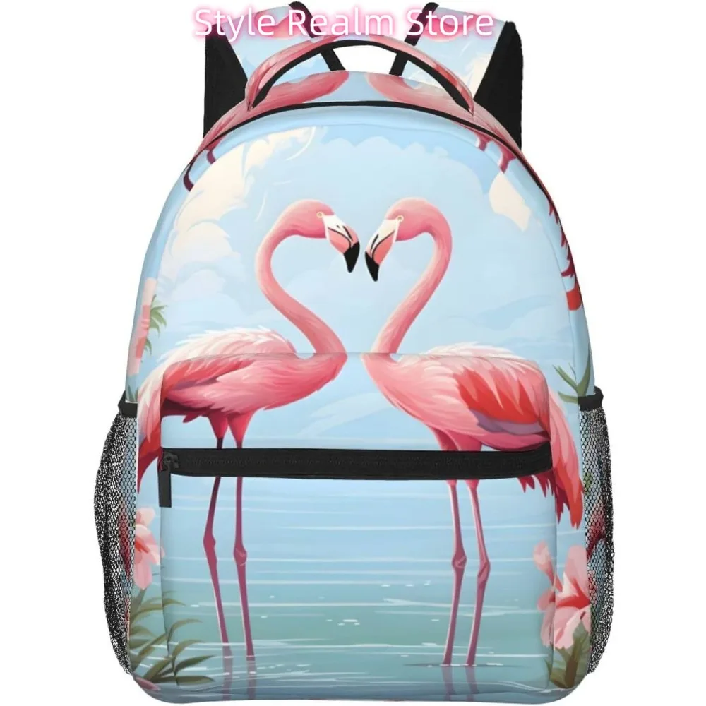 

laptop bag back to school Summer Forest Flamingo Lightweight Laptop Backpack Lightweight Multipurpose Travel Casual Daypack Unis