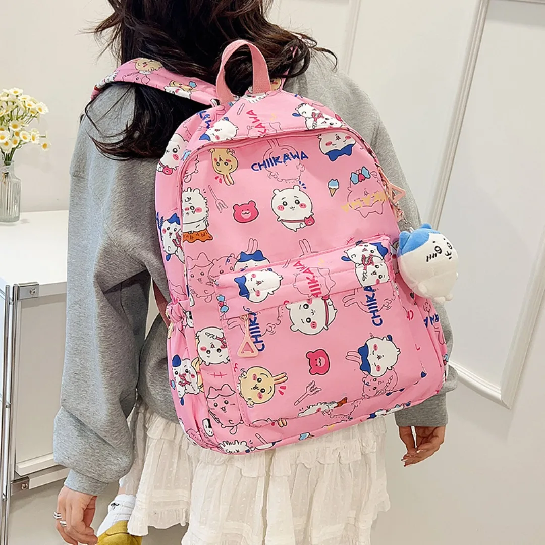 Chiikawa Rugzak Nylon Leuke Anime Schooltas Lichtgewicht Grote Capaciteit