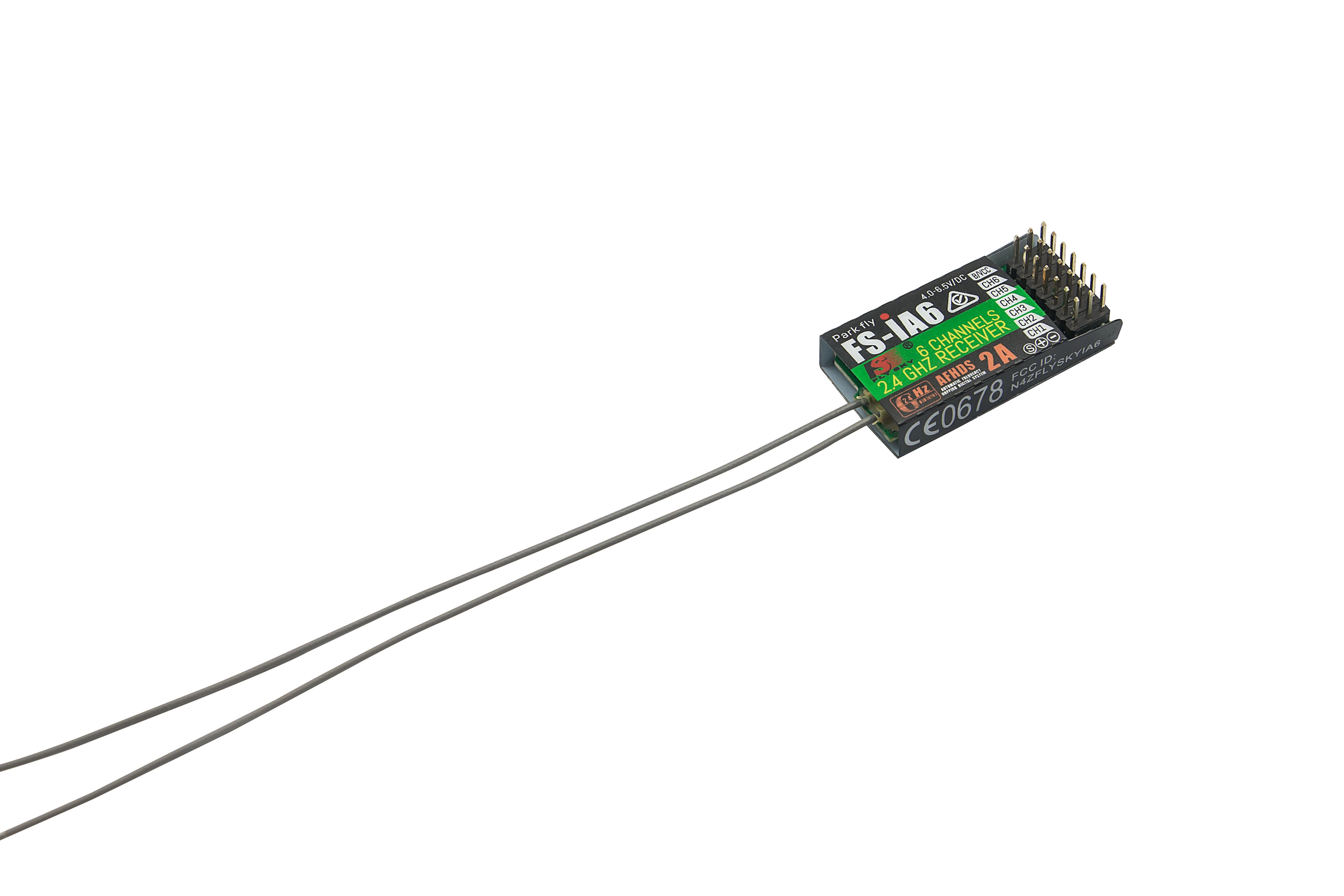 جهاز استقبال FLYSKY FS-IA6 صغير بـ 6 قنوات، 2.4 جيجاهرتز، 4.0-6.5 فولت PWM لوحدة التحكم عن بعد للطائرات ذات الأجنحة الثابتة والطائرات رباعية المراوح وملحقات جهاز الإرسال