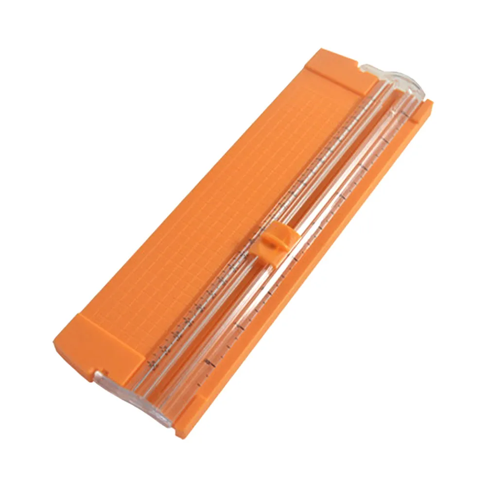 Portable Paper Cutter Plastic Manual Cutting Board for Office Home DIY Crafts Photo Document Trimmer Small Safety Paper Slicer