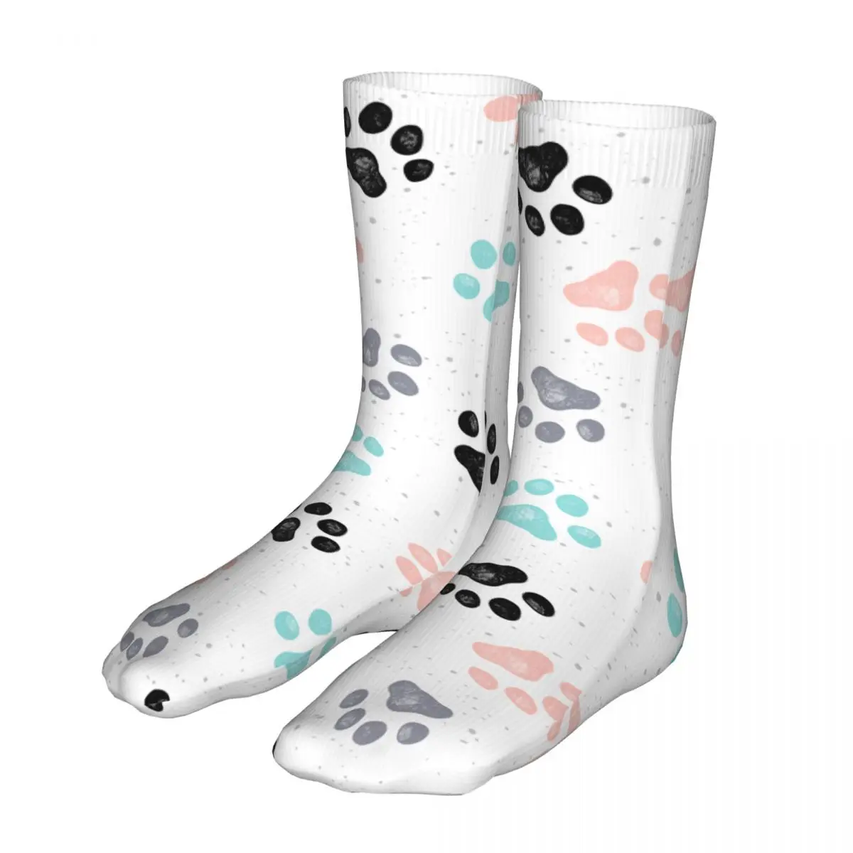 Harajuku Colorful Cat Paw Animal Foot Prints Woman Socks 2022 Female Sport Sock