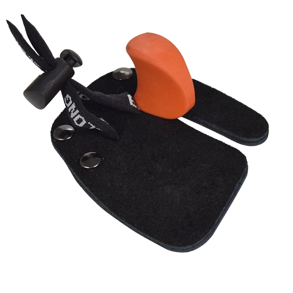 1 pcs Archery Finger Tab Guard Bow Protector Gear Glove Right Left Leather Adjustable Outdoor Shooting