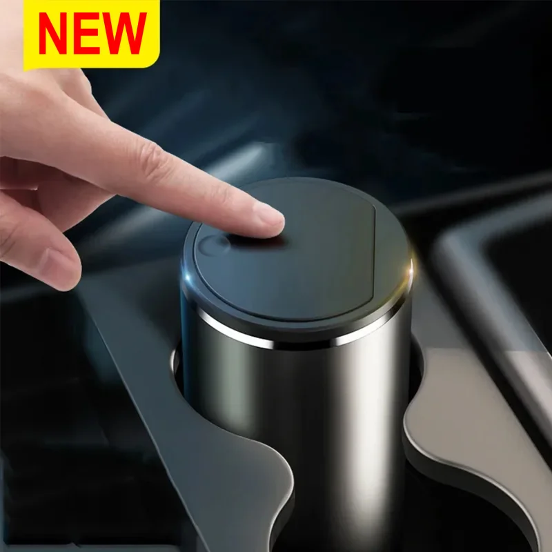 2026 novo carro lixo bin liga lata de lixo para carro lixo cesta bin organizador armazenamento titular saco acessórios automóveis