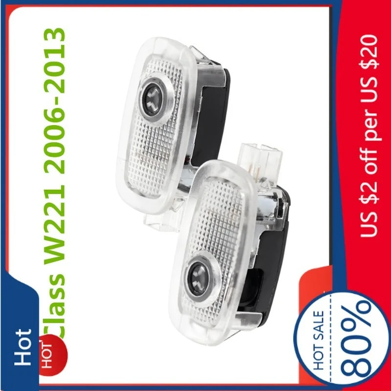 

Для MERCEDES-BENZ для наклейки, новый светодиодный проектор приветствия на дверь автомобиля, призрачный теневой светильник, аксессуары для Mercedes Benz S Class W221 S