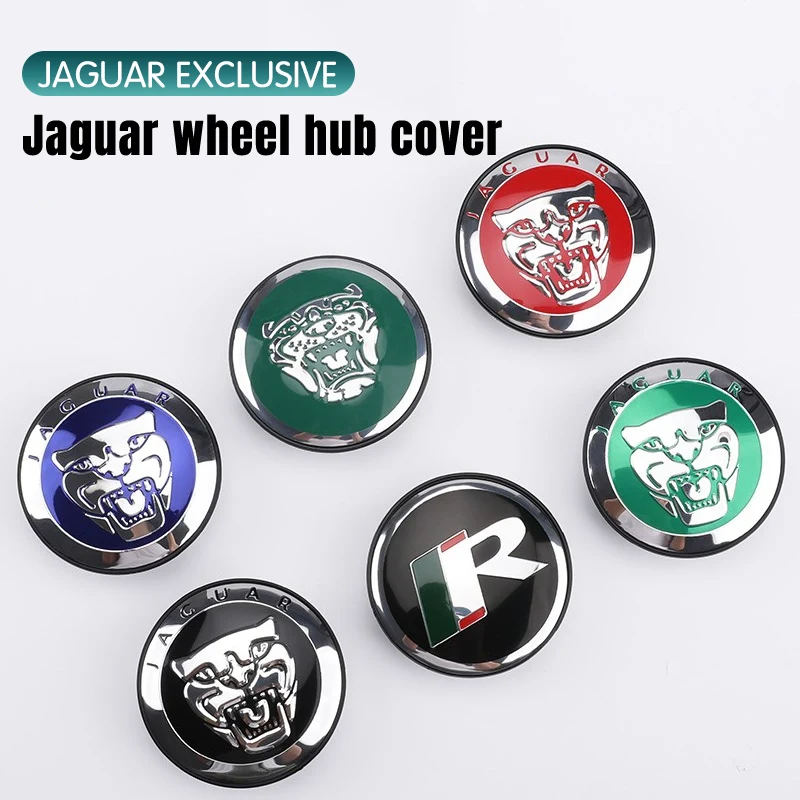 4Pcs 59mm Car Wheel Center Hub Caps Covers for Jaguar XF XJ-S XJ-6 X-Type XE S-Type F-PACE F-Type XK8 XK XKR XFR Accessories