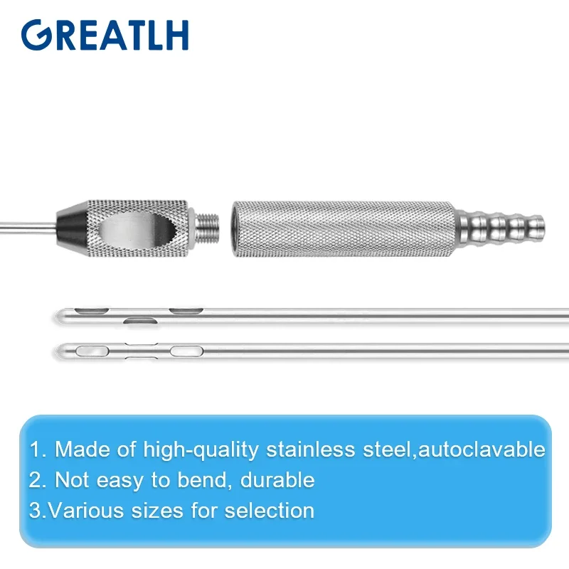 Liposuction Cannula Threaded Handle Six Holes Micro Cannula Liposuction Tool for Beauty Use Liposuction Instrument