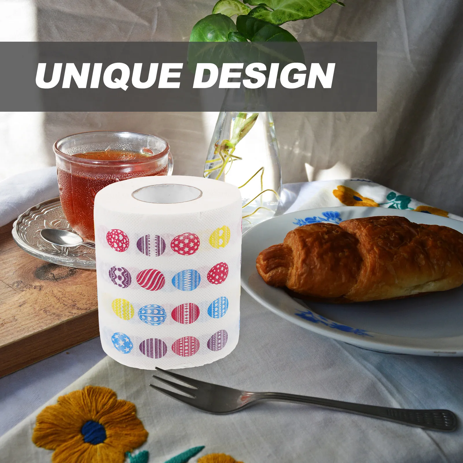 2 Rolls Cute Easter Themed Toilet Paper Roll High Quality Decorative Tissues for Bathroom Supplies Fun Holiday Decoration view 6