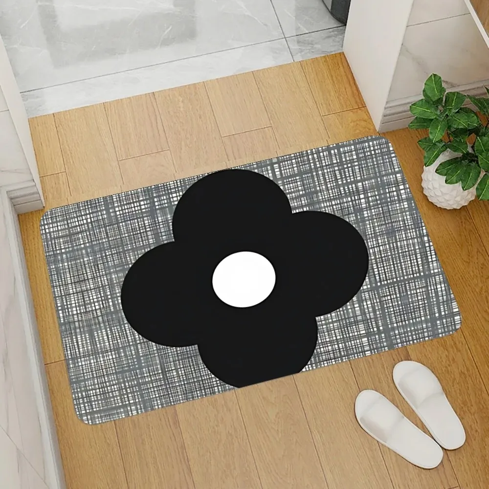 s-Orla Kiely Abstract Multi Stem Floor Mat Graphic Printed Flannel Doormats for Bathroom Kitchen Entrance Carpet Home Decor