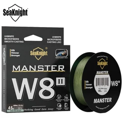 SeaKnight-Hilo de pescar MONSTER/MANSTER W8 II, 150M, 300M, 500M, 8 hebras, alambre trenzado de fundición, línea de PE 15-100LB, aparejos de mar