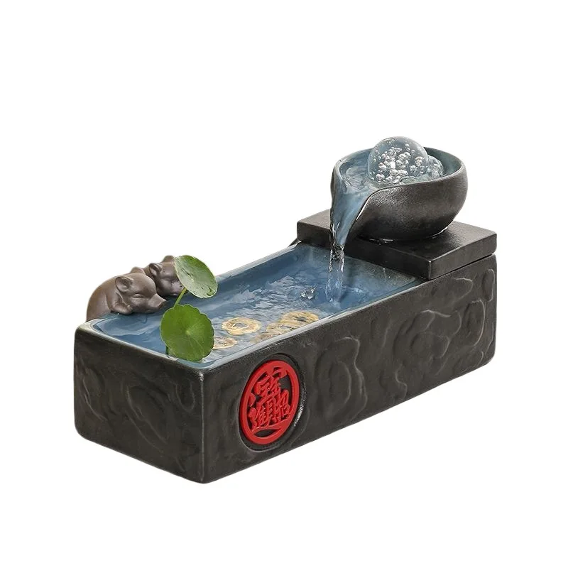 

flowing water fountain ornament cycle office desktop decoration