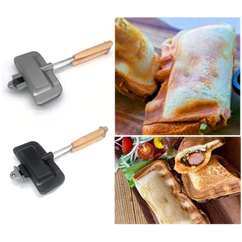 Removable Frying Pan Bakeware Storage Bag Non-Stick Foldable Grill Frying Pan Hotdog For Bread Toast Breakfast Machine image 4