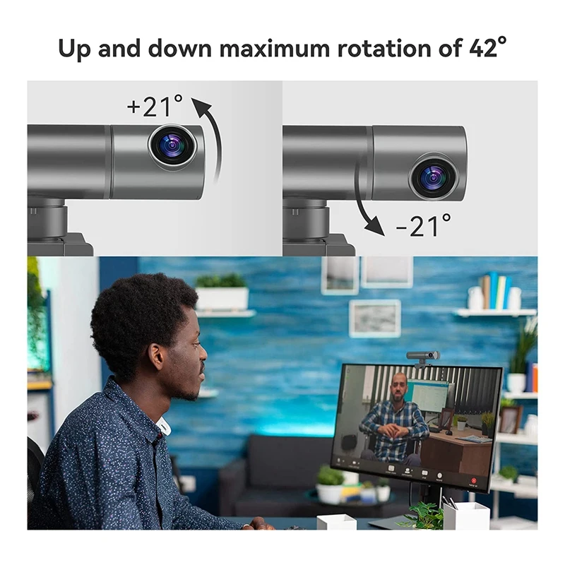 Webcam 2K con sensore intelligente AI Monitoraggio automatico Zoom Fotocamera per computer adatta per conferenze di gioco Youtube