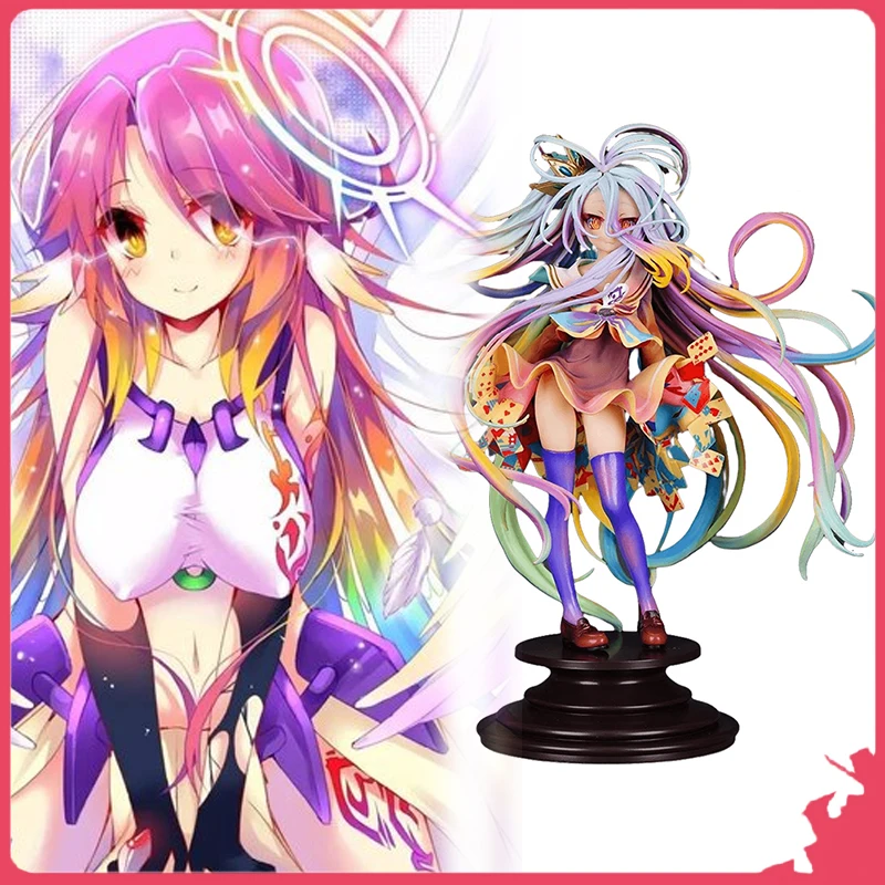 

No Game No Life Anime Figure Shiro Cute Girl Showcase Kawaii Doll Action Figure Birthday Ornament Pvc Model Doll Gift Toys