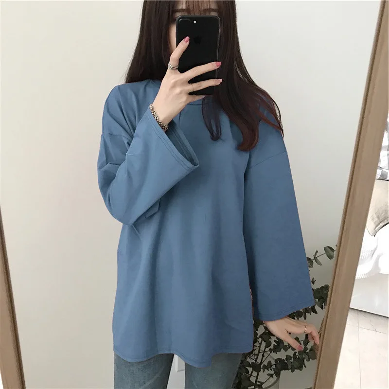 

Long Sleeved T-Shirt for Women In Early Autumn, Korean Version, Versatile, Student, Loose, Western-Style, Lazy Style Top
