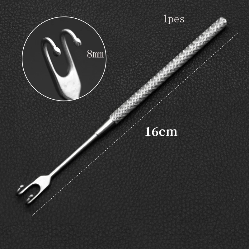 Double eyelid pull hook beauty plastic tool sharp head blunt head eyelid bag double claw double ball pull hook skin pull hook