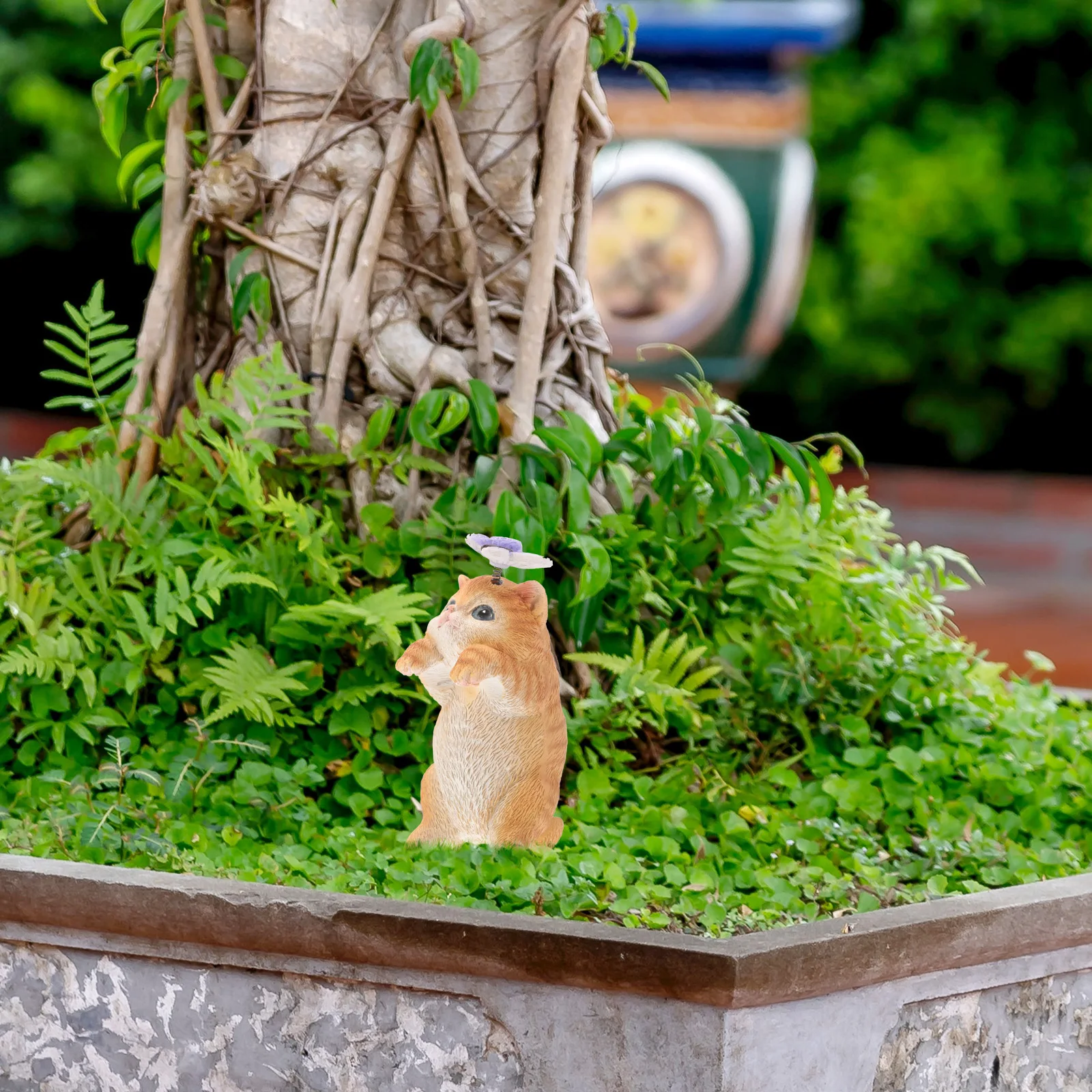 

Resin Garden Planter Hanger Cat Decoration Flower Pot Ornament Micro Landscape Decor Succulent Pot Craft Miniature Landscape