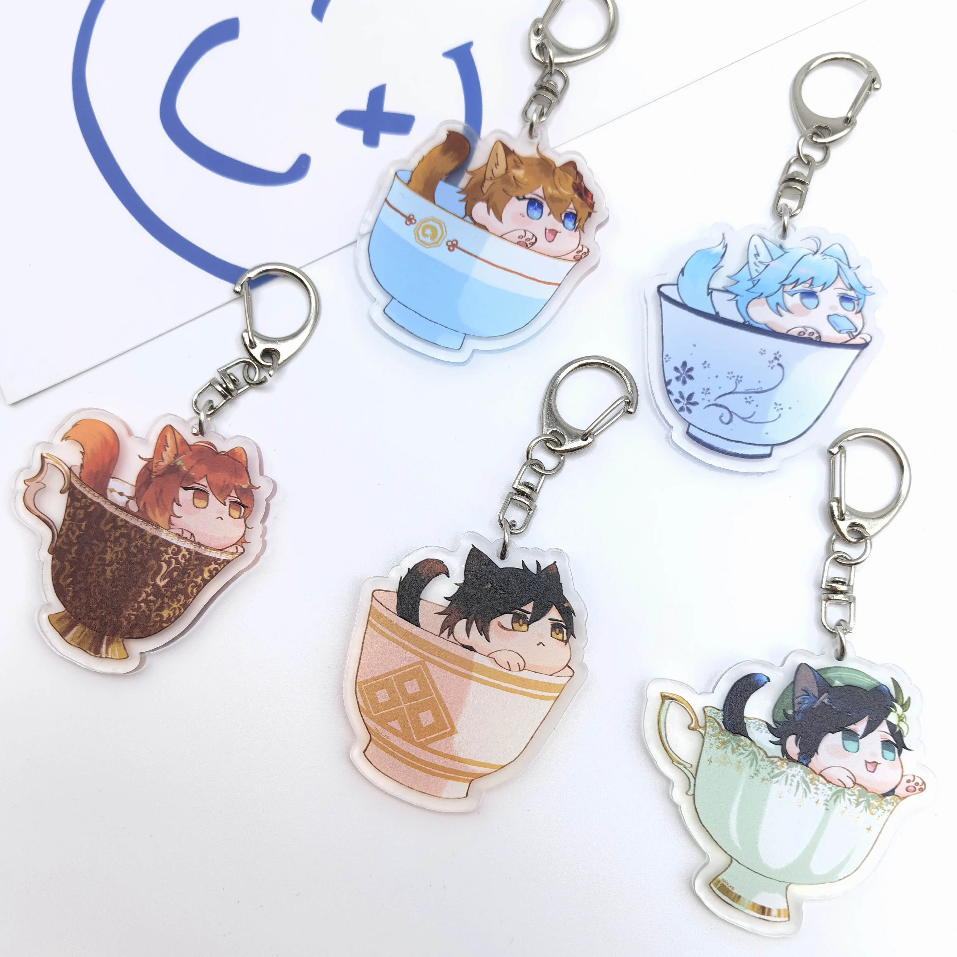 أنيمي لعبة Genshin تأثير المفاتيح ، لطيف الشاي ، Venti ، Xiao ، فتاة ، الصبي كيرينغ ، سيارة كيرينغ ، اكسسوارات السيارات ، ظهره ، الزخرفية ، 1 قطعة #6