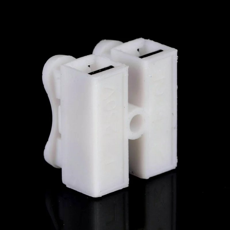 50pcs 2 Pole Quick Splice Lock Wire Connectors Chandelier Terminals Electrical Cable Terminals For Safe Splicing Into Wire