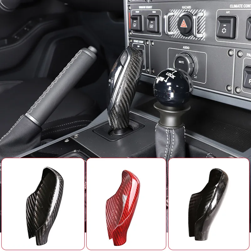 Real Carbon Fiber For Ineos Grenadier 2020-2024 Car Speed Gear Shift Knob Head Cover Trim Car Accessories