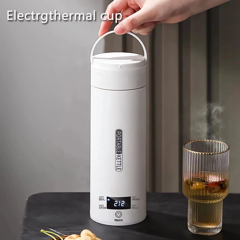 

500ML Travel Electric Kettle Fast Boiling Water Portable Thermal Cup baby Milk Warmer Kettle 316 Stainless Steel Thermo Kettles