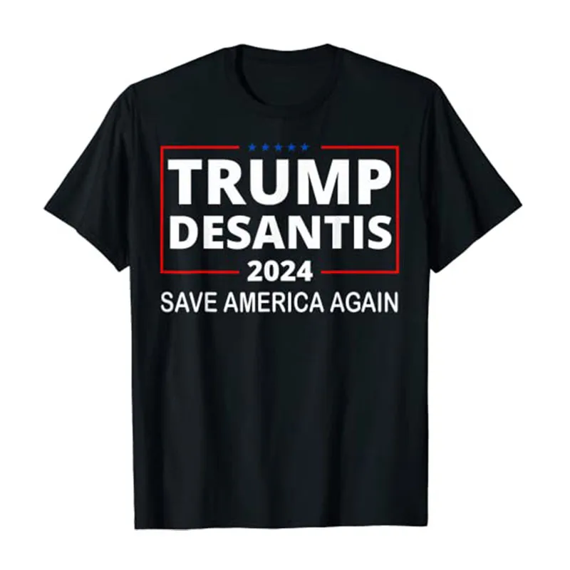 

Trump Desantis 2024 Save America Again Republican Election T-Shirt Trump-Support Graphic Novelty Tee Tops Customized Products