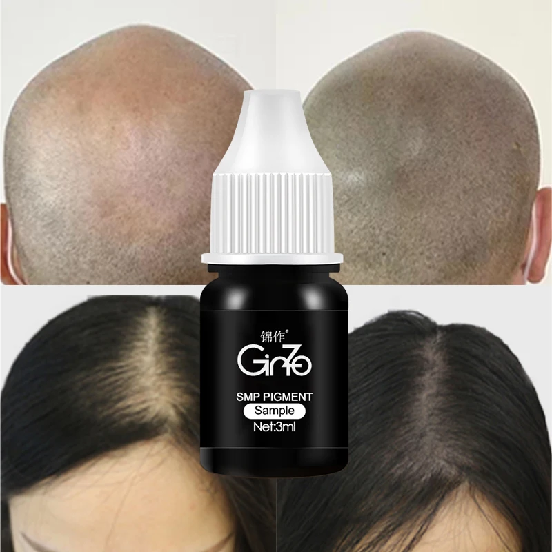 GINZO SMP Ink for Permanent Makeup Professional Scalp Micropigmentation Pigments Non-Fading SMP Inks Supplies 3 Colors 3ml