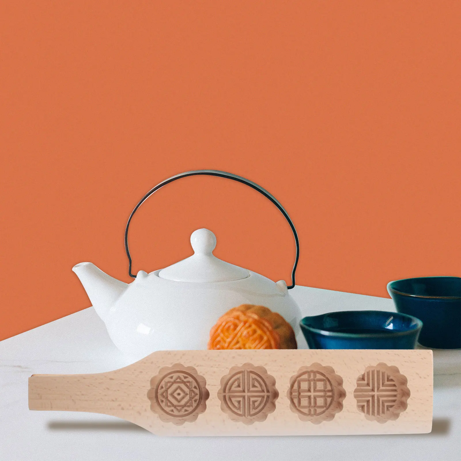 

Moon Cake Mold Chinese Traditional Cookie Moulds Daily Use Press Molds Wood Diy