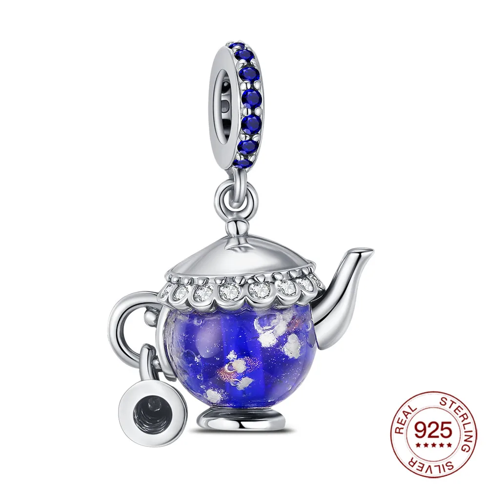 

Подвески оригинальный ночник стеклянный чайник кулон S925 стерлингового серебра бусина подходят браслеты Diy для женщин ювелирные изделия подарок любовь