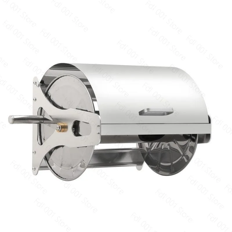 Wall-mounted stainless steel water pipe frame Pipe reel Household car wash watering water storage with cover water  storage rack