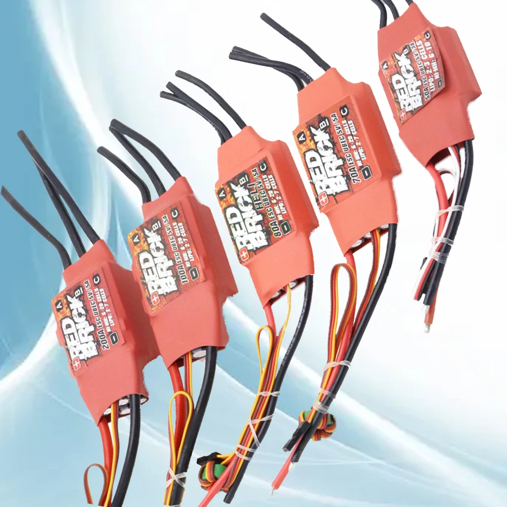 A Red Brick Electronic Speed Controller  200A125A 100A 80A 70A 50A Brushless ESC  5V/5A 5V/3A  BEC for Ship model parts