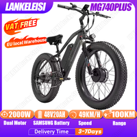 Lankeleisi MG740PLUS Electric Bike 2000W Dual Motor 48V20AH 26*4.0 Inch Fat Tire Mountain Electric Bicycle Hydraulic Brake Ebike