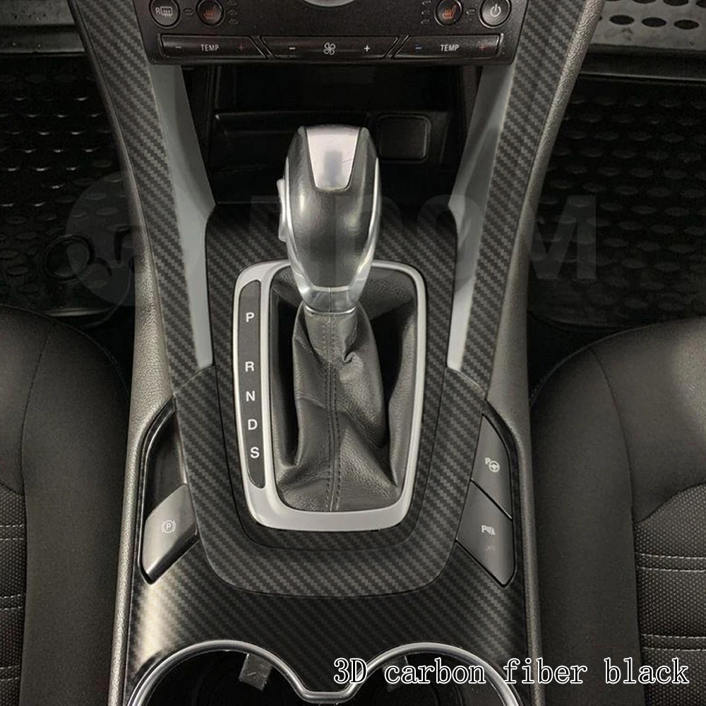 Carbon fiber decorative sticker suitable for Ford Mondeo 2013-2016 center console gear door protective film Ford Fusion sticker