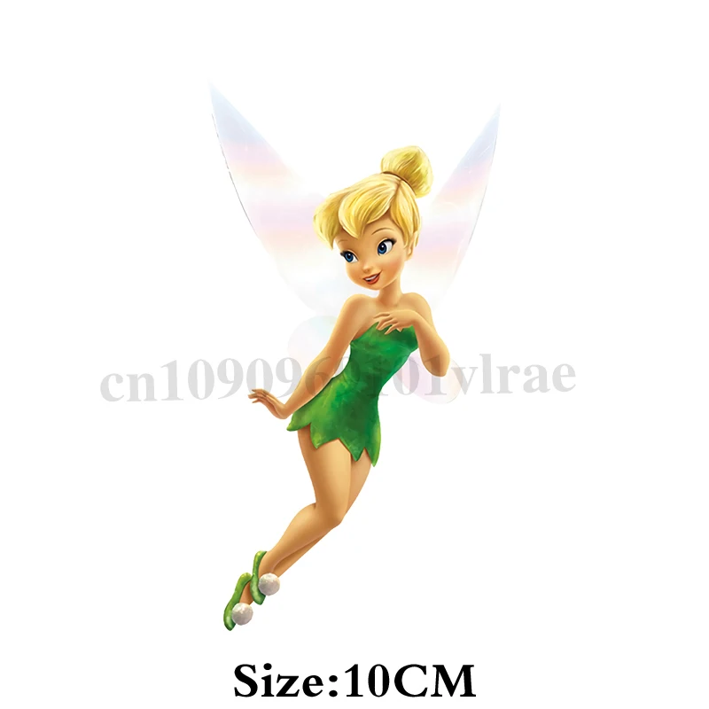 Kawaii Tinkerbell Disney UV DTF สติกเกอร์สําหรับ THERMOS ขวดถ้วยห่อรูปลอกสติกเกอร์ DIY ขวดน้ําตกแต่ง