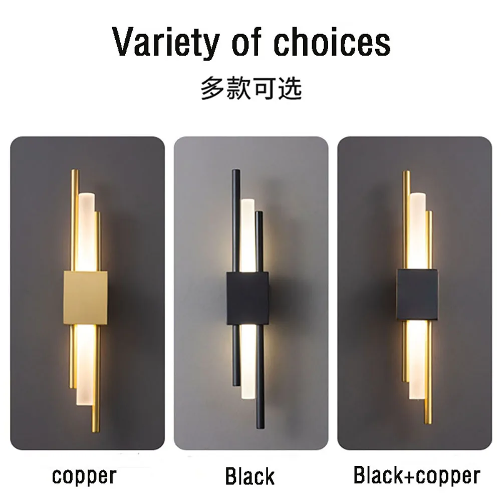 Nordic LED Wall Lamps Minimalist Staircase Bedroom Bedside Living Room Background Indoor Lighting Home Decor wall Sconces Light